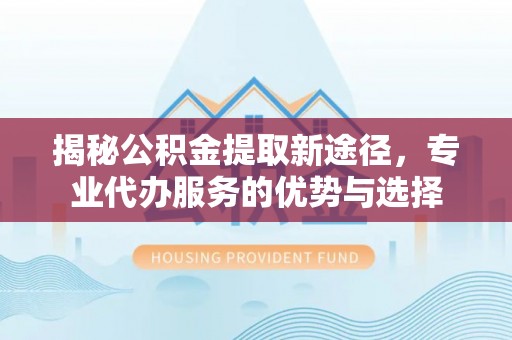 东源揭秘公积金提取新途径，专业代办服务的优势与选择